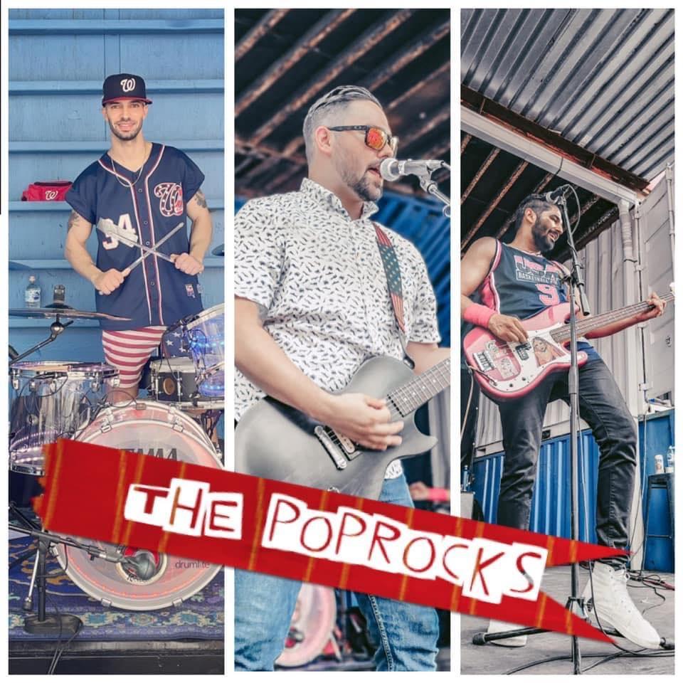 the poprocks appearing at an outdoor concert