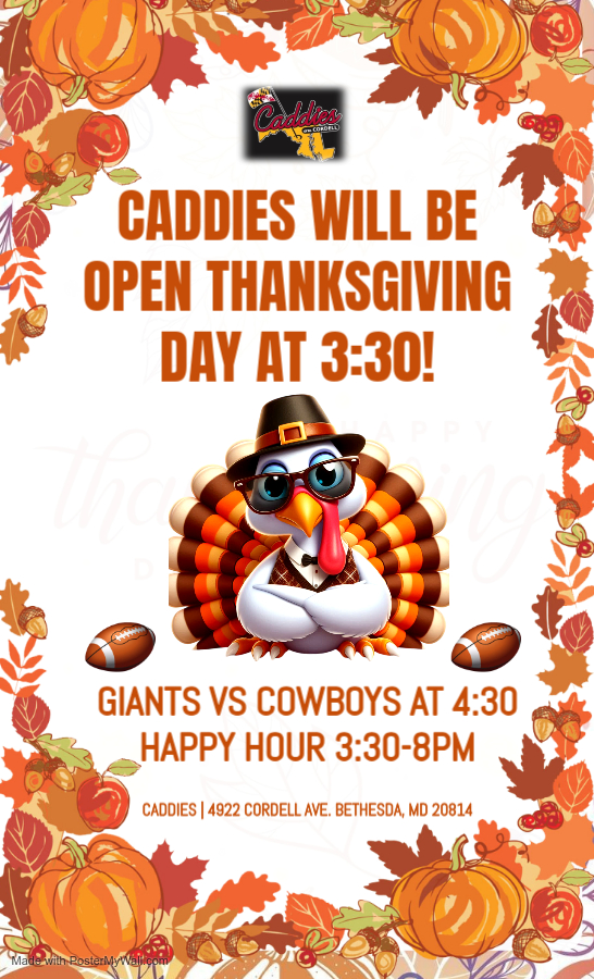 a flyer for a thanksgiving party with a turkey